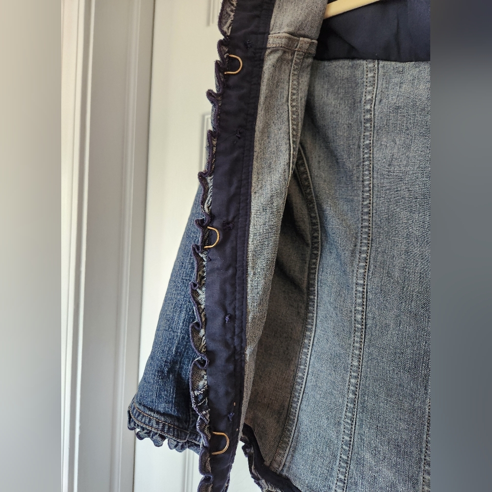 Jones Wear Denim Vest with Silver Buttons - Picture 8 of 11